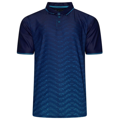 KAM Active Sports Print Polo Navy